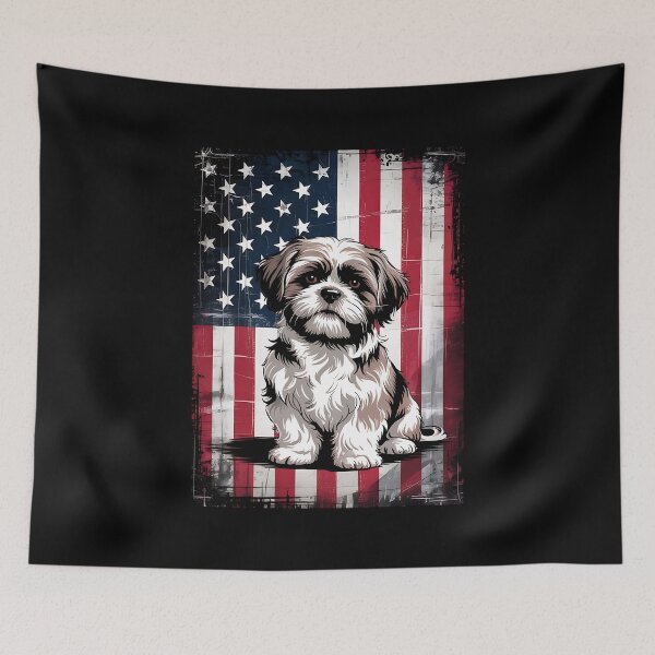Item preview, Shih Tzu Dog Dad 4th of July Patriotic USA Independence Day designed and sold by BakeryDozen.
