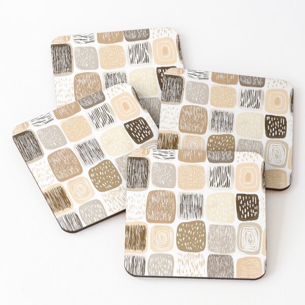 Item preview, Japandi Influence with Beige Square Repetition designed and sold by Piotrek0001.
