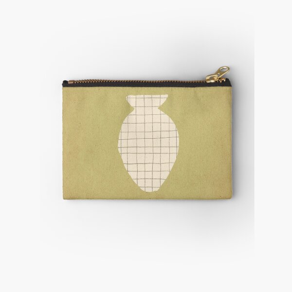 Item preview, Checkered vase silhouette on pale green paper designed and sold by WhalesWay.