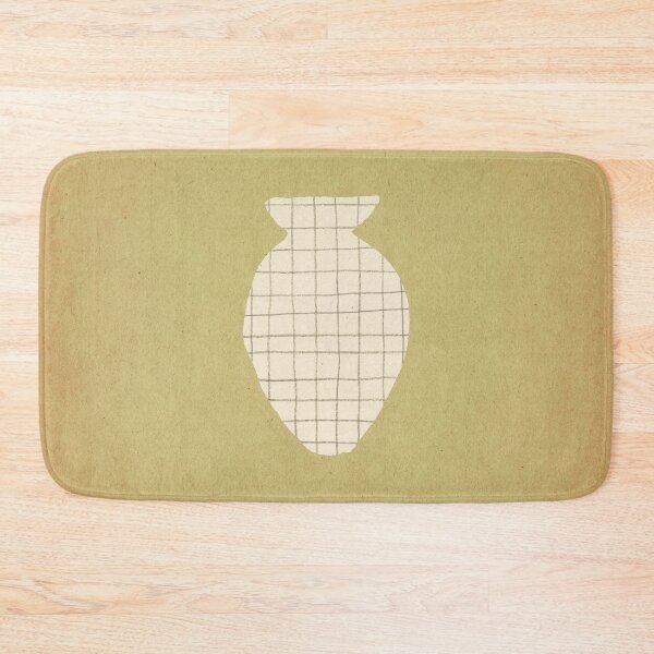 Item preview, Checkered vase silhouette on pale green paper designed and sold by WhalesWay.