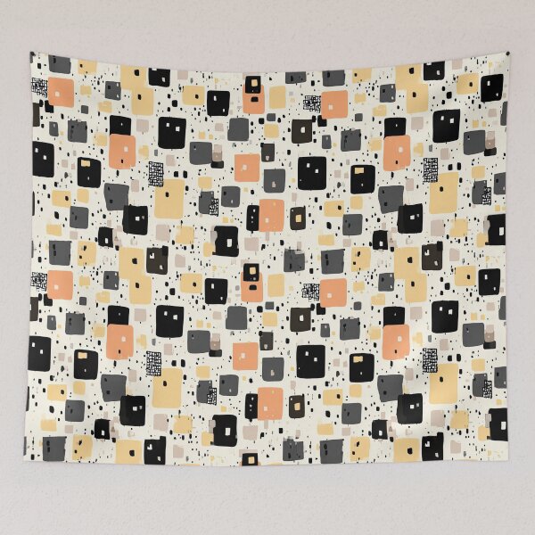 Item preview, Soft Beige Squares with Japandi Natural Order designed and sold by Piotrek0001.