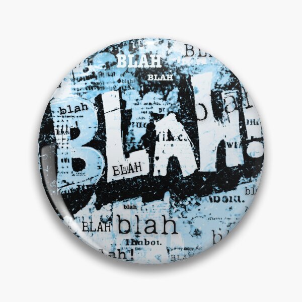 Item preview, Blah!, blue graffiti style graphic, pop-art vibe designed and sold by silent-violin.