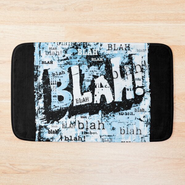 Item preview, Blah!, blue graffiti style graphic, pop-art vibe designed and sold by silent-violin.