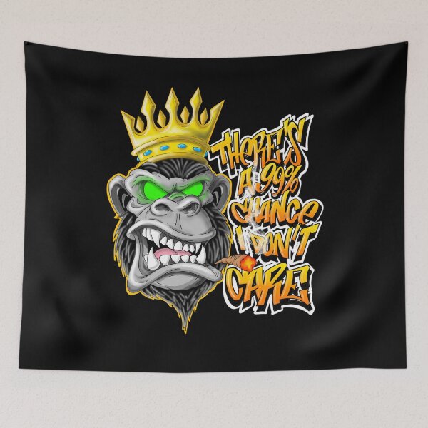 Item preview, There s A 99 Chance I Don t Care Monkey /Crazy Monkey  designed and sold by TheEndDesign.