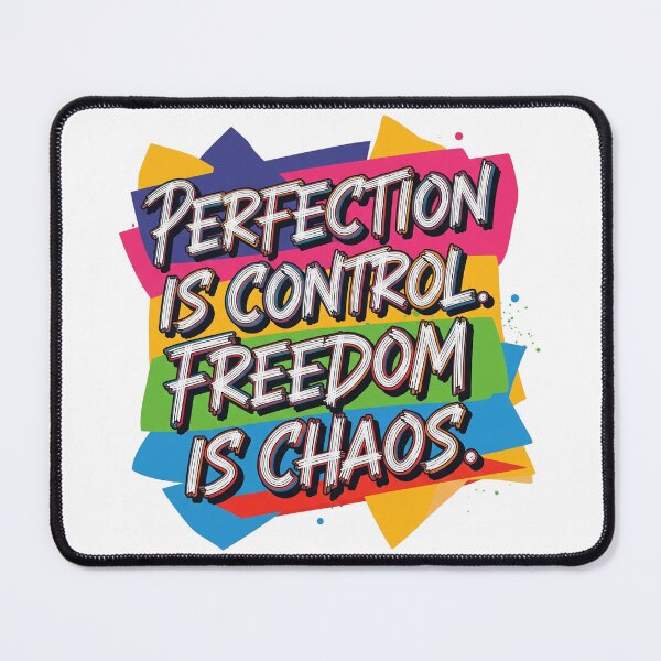Item preview, Dystopian Quote Typography Perfection is Control Freedom is Chaos designed and sold by Elizarfa.