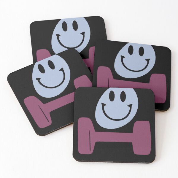 Item preview, Minimalist Smiley Face with Dumbbell - Happy Workout Icon designed and sold by haitrieuic96.