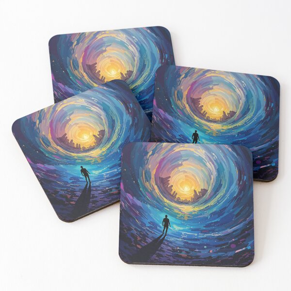 Item preview, Man Standing in Front of a Multicolor Universe Nebula designed and sold by Erlin Rudho.