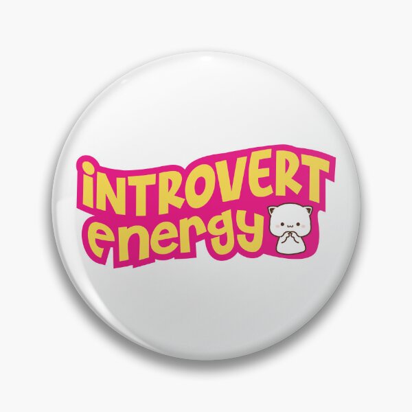 Item preview, Introvert Energy – Kawaii Cat Sticker for Quiet Vibes designed and sold by kztnaive.