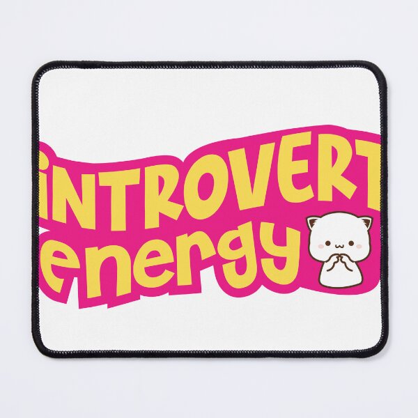 Item preview, Introvert Energy – Kawaii Cat Sticker for Quiet Vibes designed and sold by kztnaive.