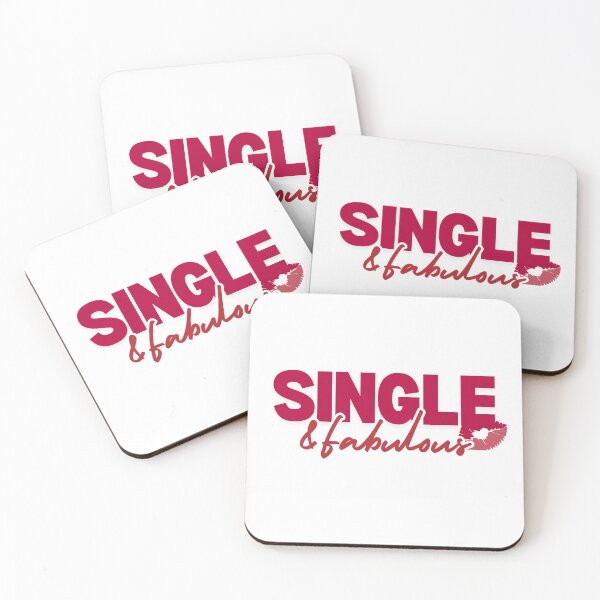Item preview, Single and Fabulous – Scarlet Minimalist Typography Art designed and sold by SmolSummer.Homie.