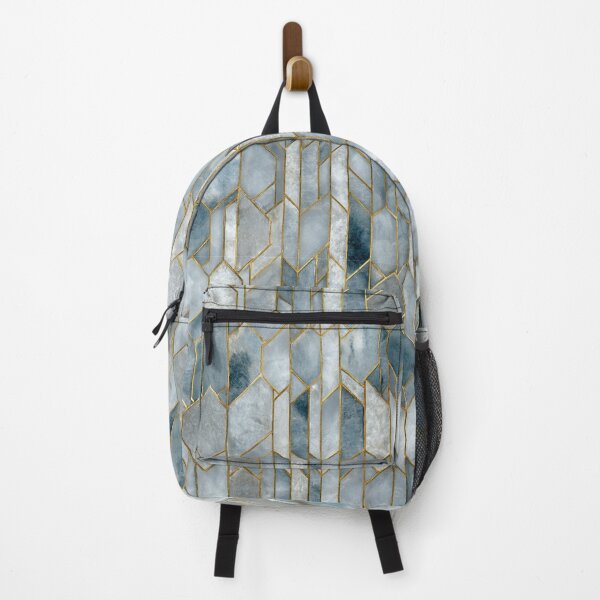 Item preview, Elegant Gold and Blue Marble Geometric Tile Pattern designed and sold by CleverboyDsgns.