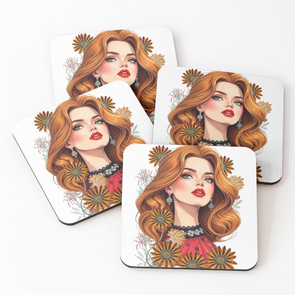 Item preview, a woman with flowers in her hair,  designed and sold by B.P.Fashion.