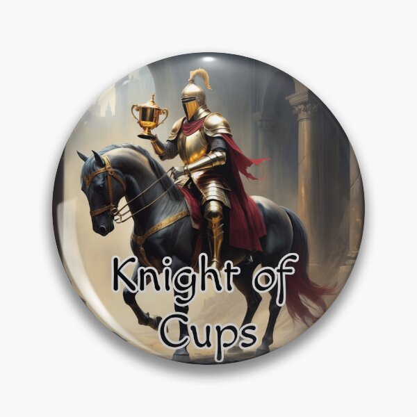 Item preview, Tarot Minor Arcana Knight of Cups Riding a Black Horse designed and sold by Pixel Waite.