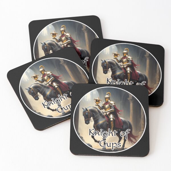 Item preview, Tarot Minor Arcana Knight of Cups Riding a Black Horse designed and sold by Pixel Waite.