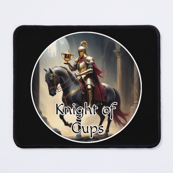Item preview, Tarot Minor Arcana Knight of Cups Riding a Black Horse designed and sold by Pixel Waite.