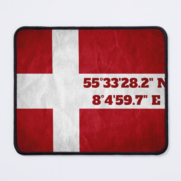 Item preview, Blavandshuk Fyr coordinates with flag (horizontal) designed and sold by Nordic Waters Collection.