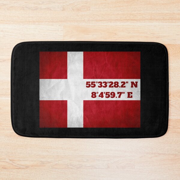 Item preview, Blavandshuk Fyr coordinates with flag (horizontal) designed and sold by Nordic Waters Collection.