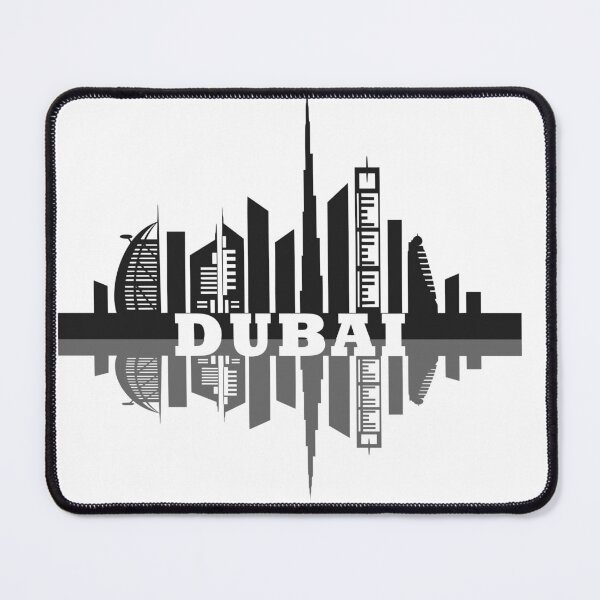 Item preview, Dubai skyline black and grey designed and sold by OctopusStudio.