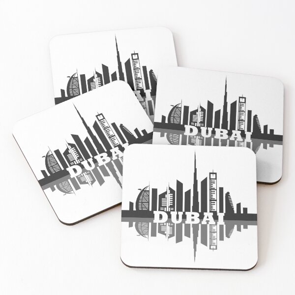 Item preview, Dubai skyline black and grey designed and sold by OctopusStudio.