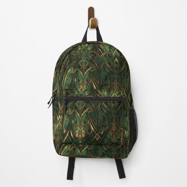 Item preview, Emerald Green & Gold Art Deco Pattern designed and sold by CleverboyDsgns.
