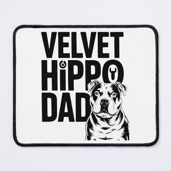 Item preview, Velvet Hippo Dad Pitbull Dog American Bully Pitbull Owner designed and sold by BakeryDozen.
