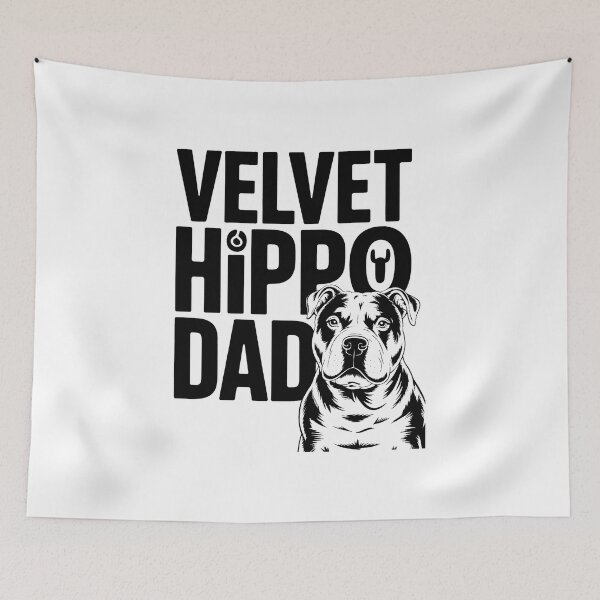 Item preview, Velvet Hippo Dad Pitbull Dog American Bully Pitbull Owner designed and sold by BakeryDozen.
