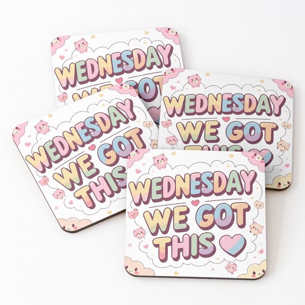 Item preview, Wednesday – We Got This ? | Motivational Kawaii Art Board Print designed and sold by modishwelt.