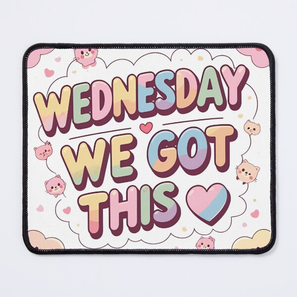 Item preview, Wednesday – We Got This ? | Motivational Kawaii Art Board Print designed and sold by modishwelt.