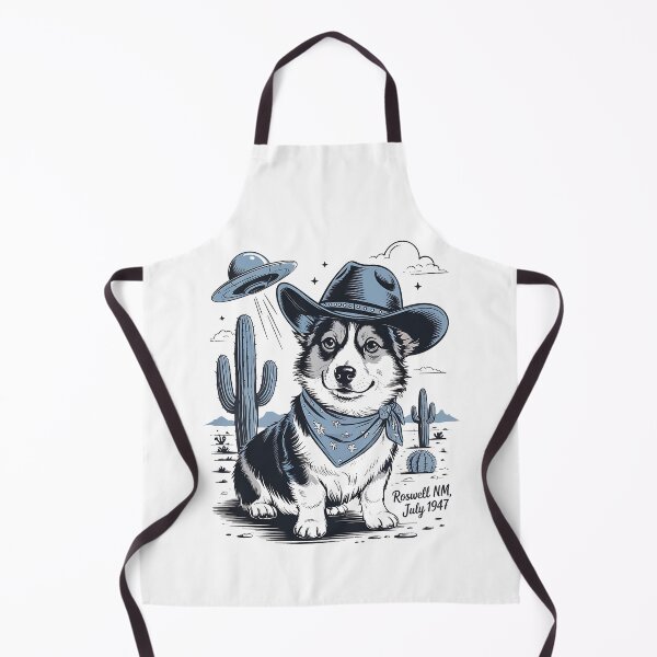 Item preview, Vintage Funny 90s Western Cowboy Corgi UFO Corgi Lover designed and sold by BakeryDozen.