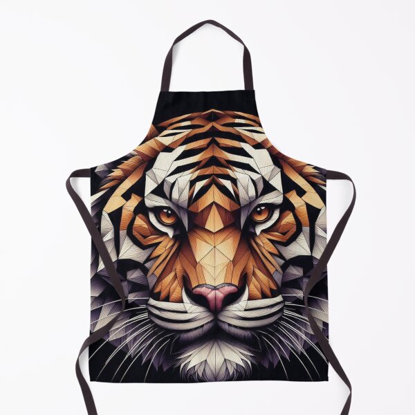 Item preview, Geometric Tiger Face – Sharp-Angled Polygon Wildlife Art designed and sold by ashokreddy343.