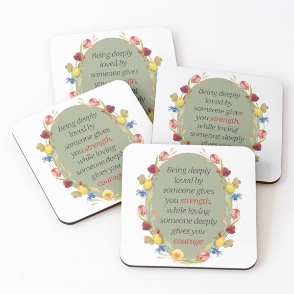 Item preview, Loved and Loving – Powerful Quote Design About Strength and Courage in Love designed and sold by ArtsyExplorer.
