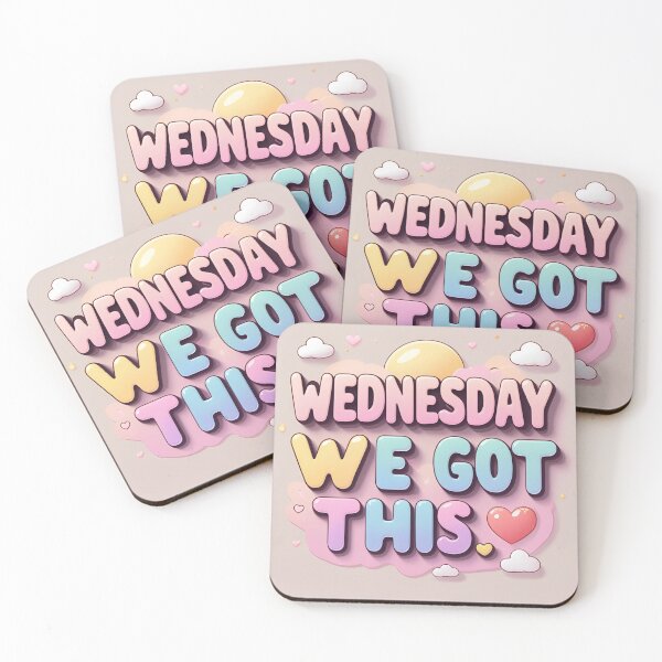 Item preview, Wednesday – We Got This ? | Motivational Kawaii Art Board Print Version 3 designed and sold by modishwelt.