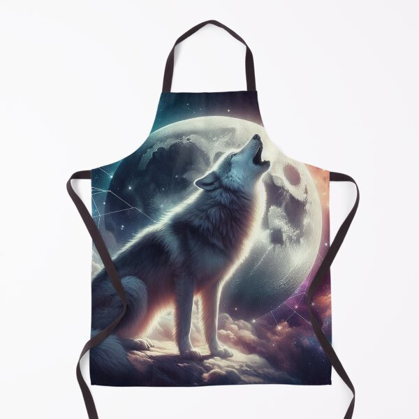 Item preview, Cosmic Wolf Howl – Constellation Moon & Starry Sky Design designed and sold by ashokreddy343.
