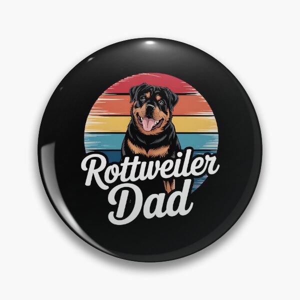 Item preview, Vintage Retro Sunset Dog Dad Rottweiler Fathers Day designed and sold by BakeryDozen.