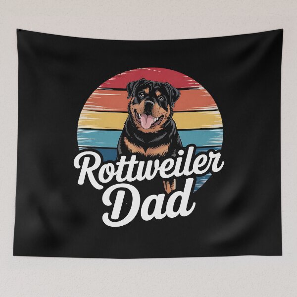 Item preview, Vintage Retro Sunset Dog Dad Rottweiler Fathers Day designed and sold by BakeryDozen.
