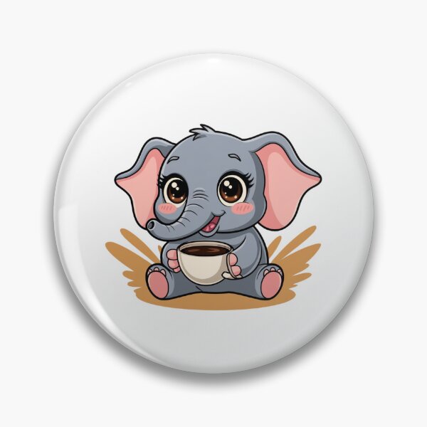 Item preview, elephant drinking coffee designed and sold by Eternalski.