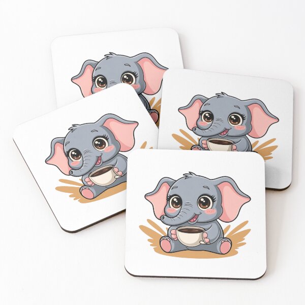 Item preview, elephant drinking coffee designed and sold by Eternalski.