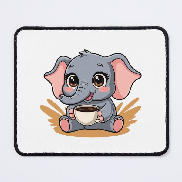 Item preview, elephant drinking coffee designed and sold by Eternalski.