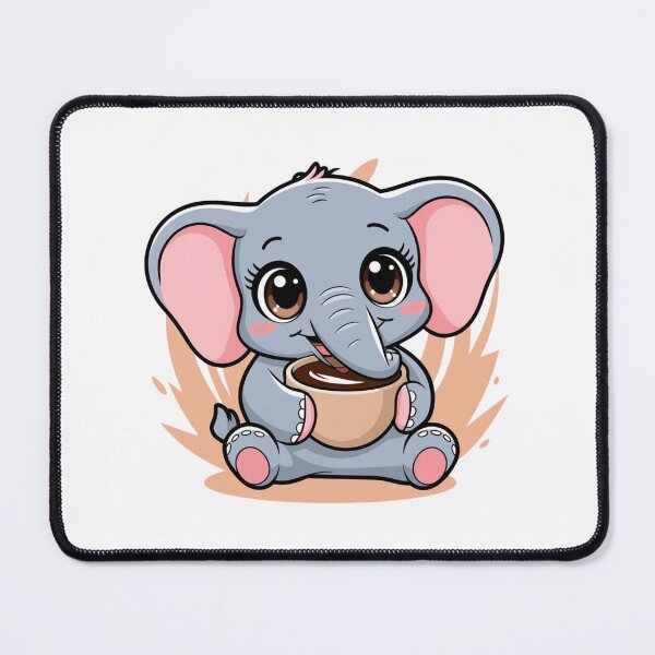 Item preview, elephant drinking coffee designed and sold by Eternalski.