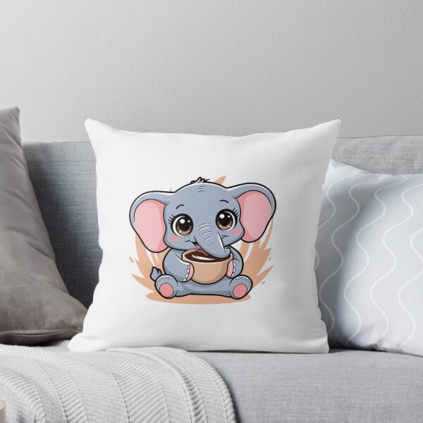 Item preview, elephant drinking coffee designed and sold by Eternalski.