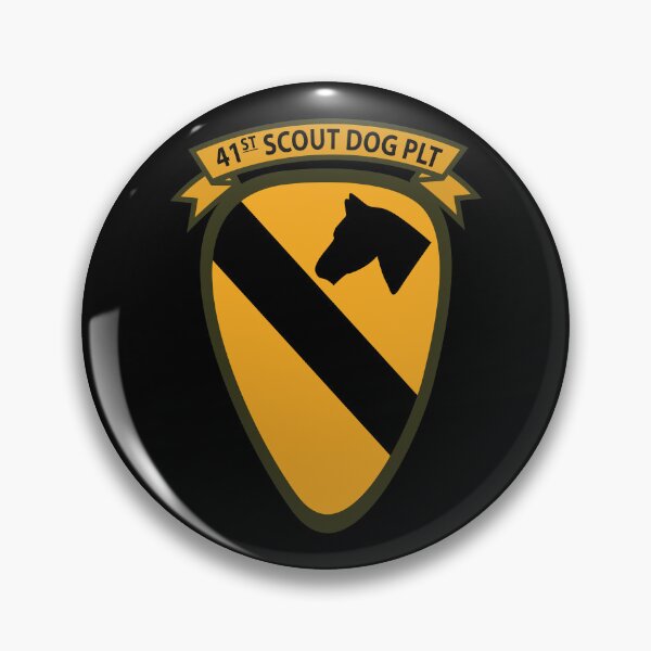 Item preview, Army - 41st  Scout Dog Platoon 1st Cav wo Txt designed and sold by Military Insignia Products.