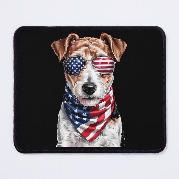 Item preview, Wire Fox Terrier Dog 4th Of July American Independence Day designed and sold by BakeryDozen.