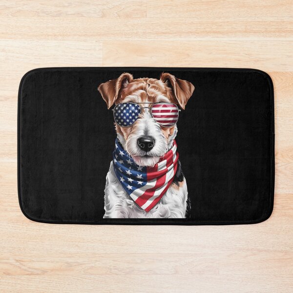 Item preview, Wire Fox Terrier Dog 4th Of July American Independence Day designed and sold by BakeryDozen.