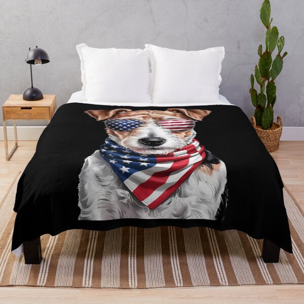 Item preview, Wire Fox Terrier Dog 4th Of July American Independence Day designed and sold by BakeryDozen.