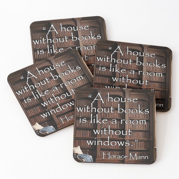 Item preview, Room without books - Horace Mann quote designed and sold by stella literarium.