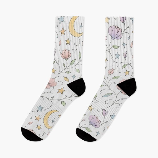 Item preview, Whimsical Floral and Celestial Pattern designed and sold by ffound-fine.