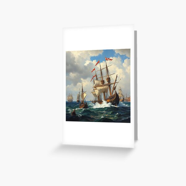 Item preview, Warships in the style of Renoir.  designed and sold by oldMastersofart.