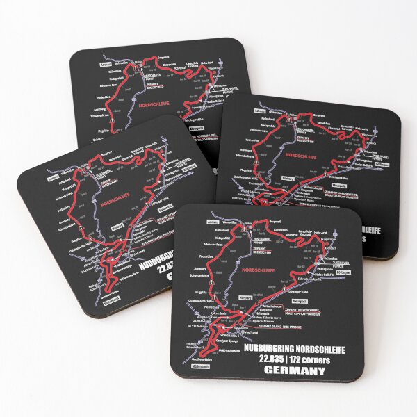 Item preview, Nürburgring Nordschleife - Germany Track Map Photographic WHITE Print funny Gifts designed and sold by RyanTee-Awesome.