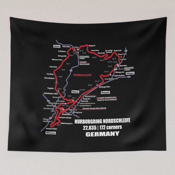 Item preview, Nürburgring Nordschleife - Germany Track Map Photographic WHITE Print funny Gifts designed and sold by RyanTee-Awesome.