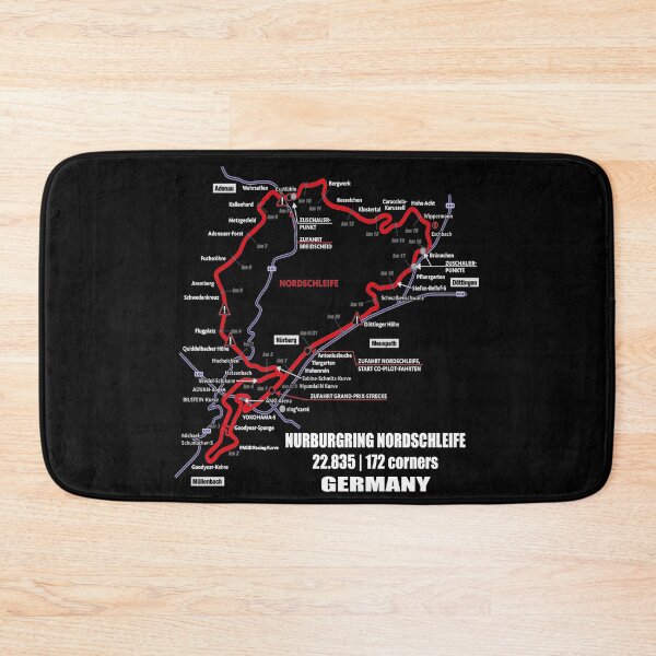 Item preview, Nürburgring Nordschleife - Germany Track Map Photographic WHITE Print funny Gifts designed and sold by RyanTee-Awesome.
